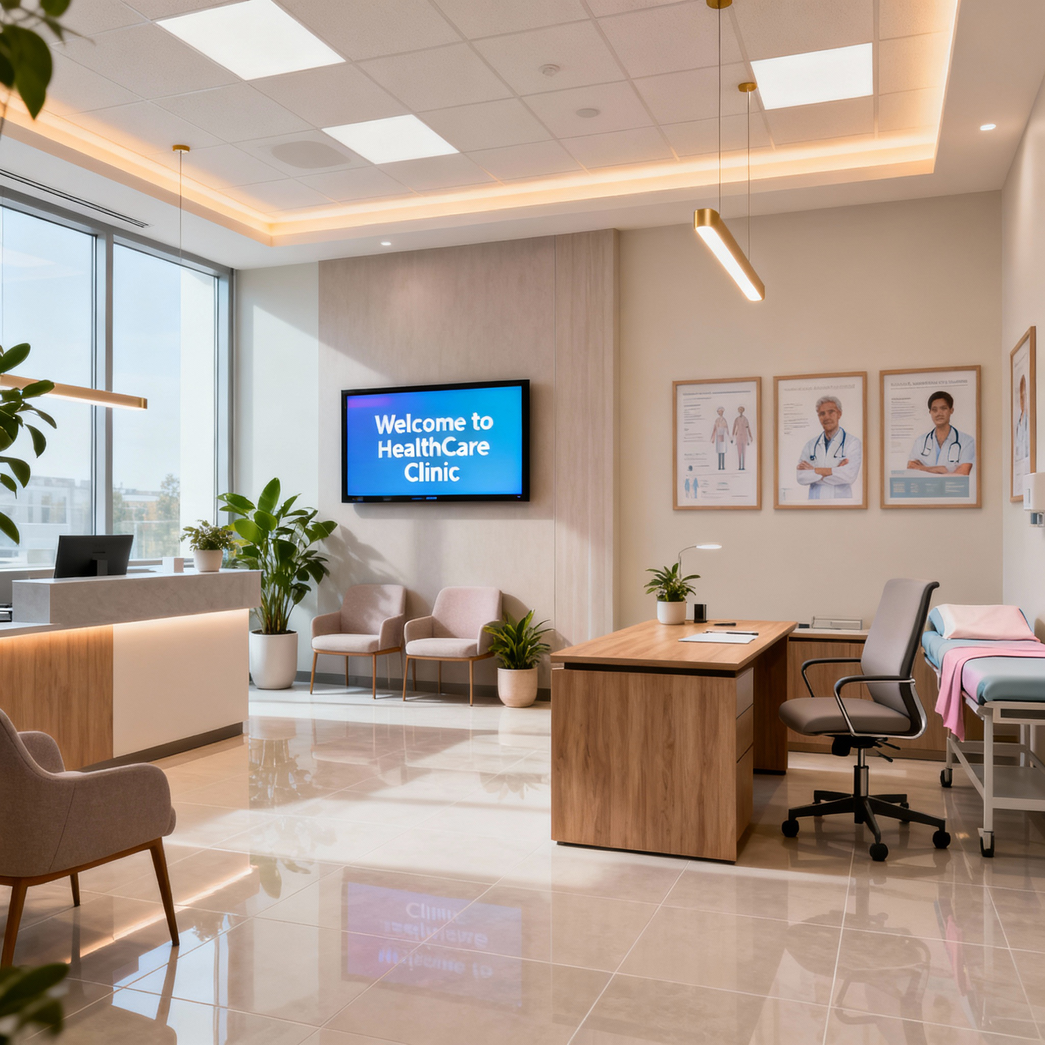 Modern healthcare facility with calming design